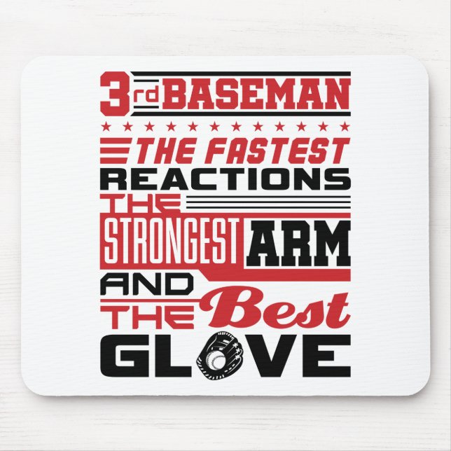Mousepad 3º jogador de base do Softball (Frente)