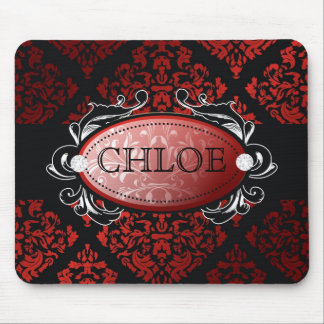 Mousepad 311-Luxuriosamente Red Licorice Damask