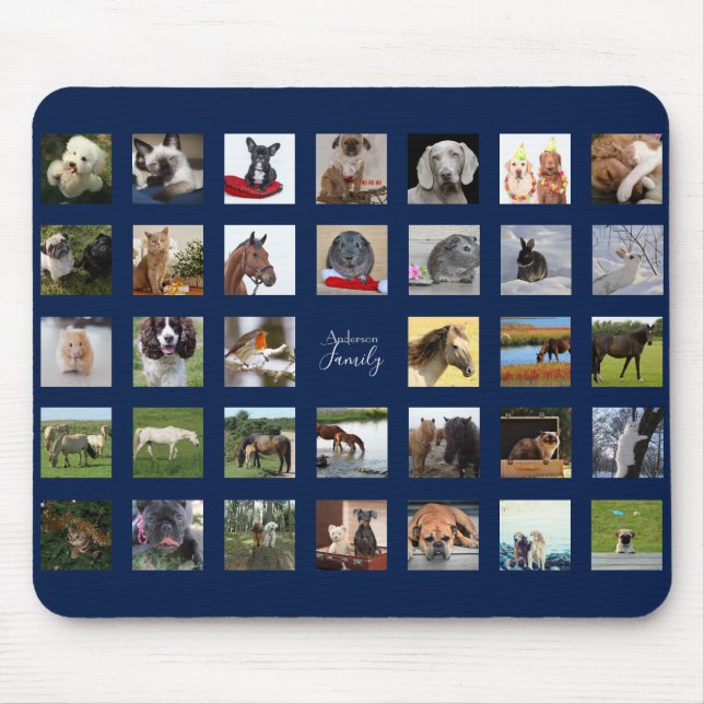 Mousepad 34 Pasta Mouse COLLAGE FOTO - Can EDIT COLOR (Pode (Frente)