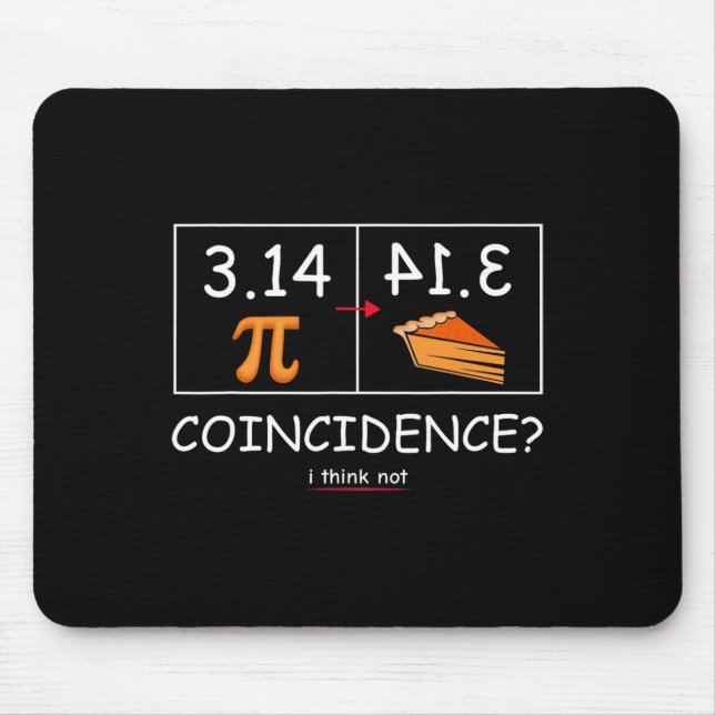 Mousepad 3.14 Coincidência De Pizza Não Acho Engraçada Mate (Frente)