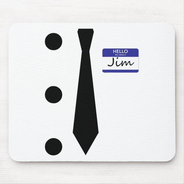 Mousepad 3 Buracos - Jim Figurume Fácil Camisa De Halloween (Frente)