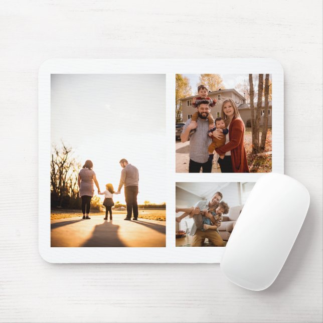 Mousepad 3 Colagem Personalizada de Fotografias de Modelo (Com mouse)