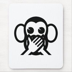 Mousepad 3 Macacos Sábios Iwazaru 言 わ ざ る Fala NO