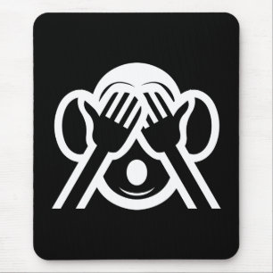 Mousepad 3 Macacos Sábios Mizaru 見 ざ る SEM Mau Emoji