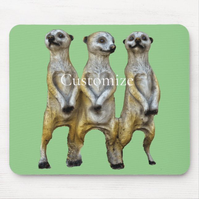 Mousepad 3 Meerkats em pé Thunder_Cove (Frente)