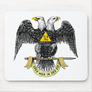 Mousepad 3ò Preto escocês Eagle do rito do grau