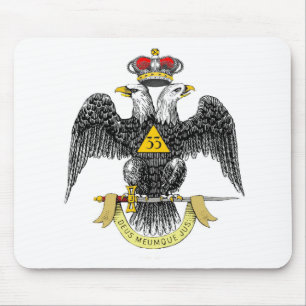Mousepad 3ó Preto escocês Eagle do rito do grau
