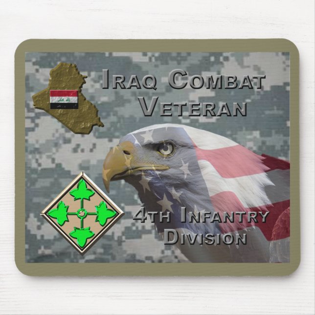 Mousepad 4ª Infantaria Div Iraque Combate Veteran (Frente)