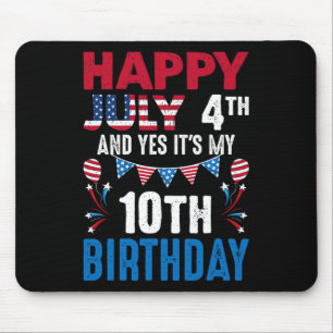 Mousepad 4º e Sim É o meu décimo aniversário Patriota Ameri