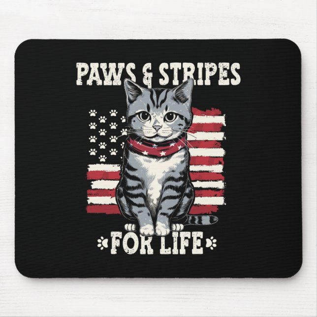 Mousepad 4º julho Cat Lover (Frente)