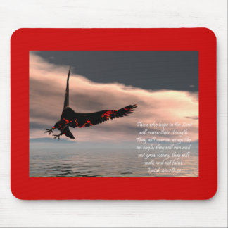 Mousepad 40:28 de Isaiah do verso da bíblia - 31 com Eagle