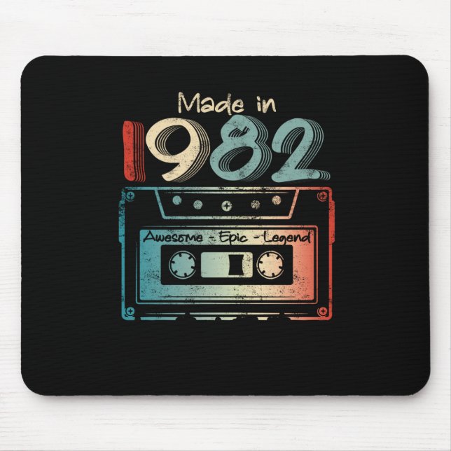 Mousepad 40 presentes de aniversário feitos em cassete de 1 (Frente)