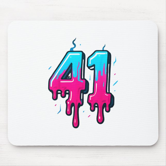 Mousepad 41 Meme de Gotejamento de Sorvete Quarenta e Um Qu (Frente)