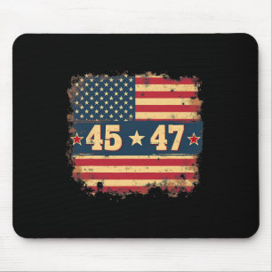 Mousepad 45 47 Presidente Trump Vintage - Bandeira American