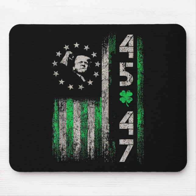 Mousepad 45 47 Rua Trump American Flag Vintage. (Frente)