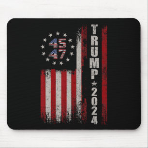 Mousepad 45 47 Trump 2024 American Flag