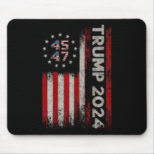 Mousepad 45 47 Trump 2024 American Flag 1