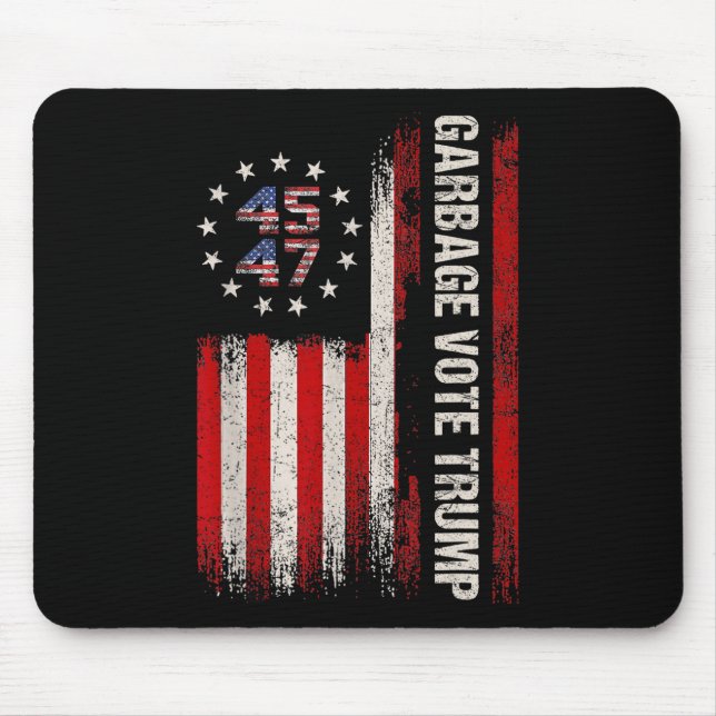 Mousepad 45 47 Trump 2024 Eleição do Vídeo do Bandeira Amer (Frente)