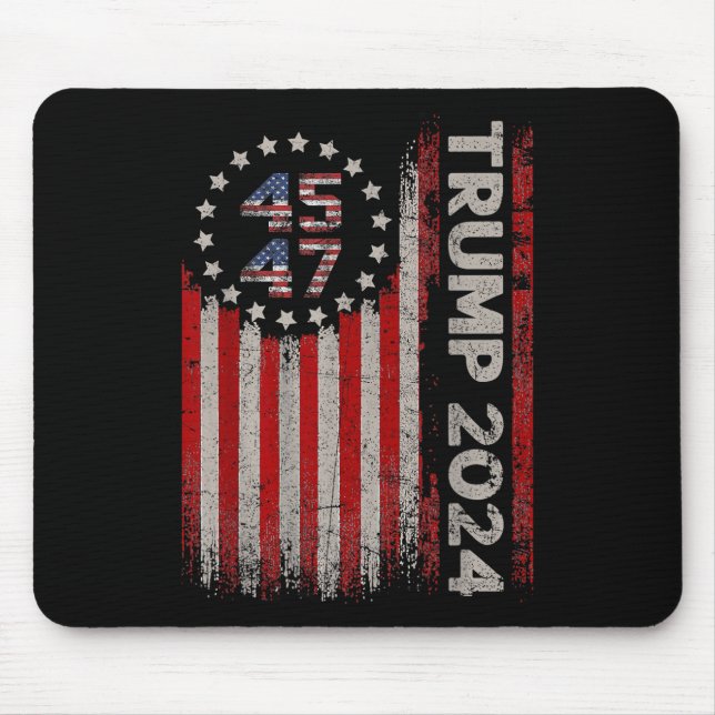 Mousepad 45 47 Trump 2025 American Flag (Frente)