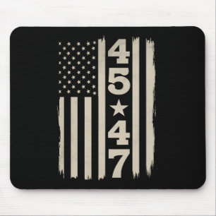 Mousepad 45 47 Trump Bandeira EUA Vintage 47º Presidente