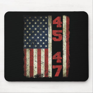 Mousepad 45 47 Trump Vintage Estados Unidos Flag 2025 Presi