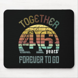 Mousepad 46 Anos de Aniversário de Casamento para Casais Co