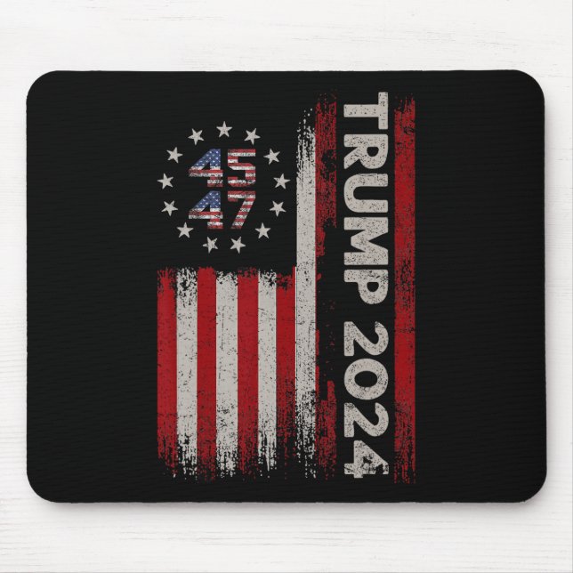 Mousepad 47 Trump 2024 American Flag (no Back) 1 (Frente)