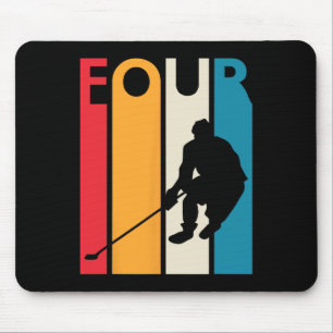 Mousepad 4.º Aniversário Presente Quatro Vintage Hockey Ani