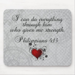 Mousepad 4:13 cristão dos Philippians do verso da bíblia