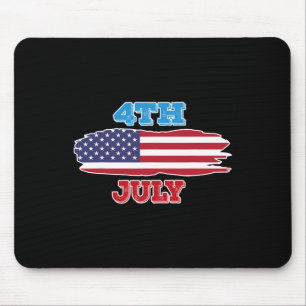 Mousepad 4 Camisa 4 de julho Bandeira Americana Para Homens