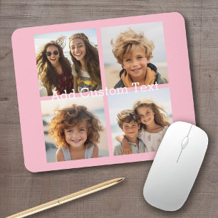 Mousepad 4 Colagem de Fotos - você pode mudar o fundo de c