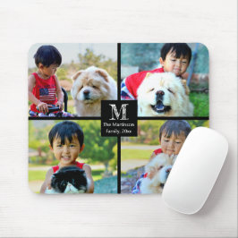 Mousepad 4 Colagem Personalizada de Fotos com Monograma