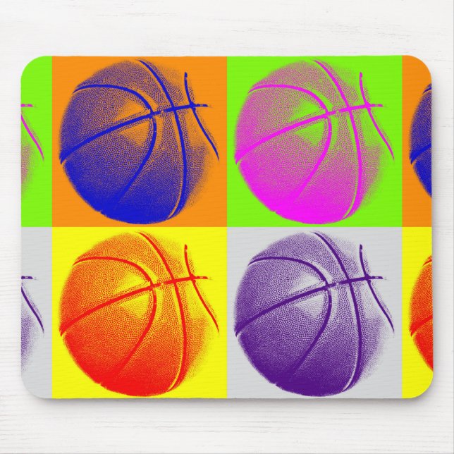 Mousepad 4 Cores de basquete de Pop (Frente)