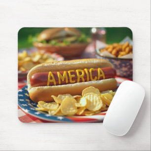 Mousepad 4 de julho American Hot Dog