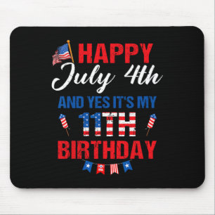 Mousepad 4 de julho & Sim É o meu aniversário de 11 11