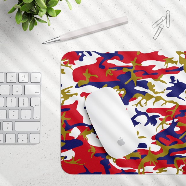 Mousepad 4 de Julho, Dia da Independência, Camuflagem Doura (Criador carregado)