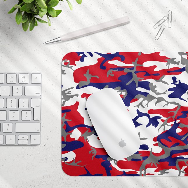 Mousepad 4 de Julho, Dia da Independência, Cinza Camuflagem (Criador carregado)