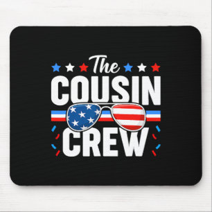 Mousepad 4 de julho Família Patriótica Americana de Tripula