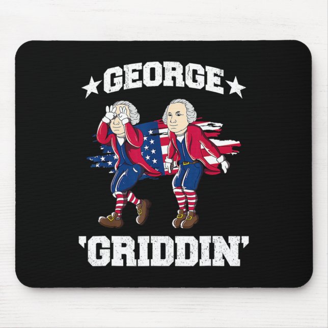 Mousepad 4 de Julho George Washington Griddy George Griddi (Frente)