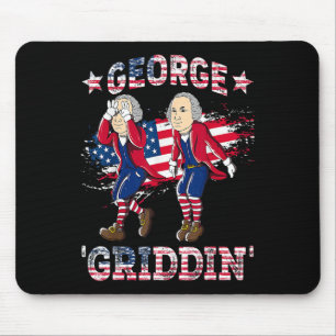 Mousepad 4 de Julho George Washington Griddy George Griddi