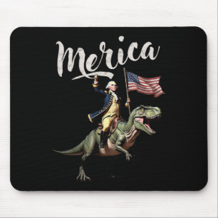 Mousepad 4 De Julho Merica George Washington Dirigindo Um D