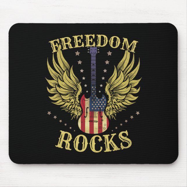 Mousepad 4 De Julho Quarto Dia Da Independência Guitarra Li (Frente)