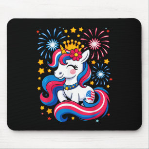 Mousepad 4 De Julho Raparigas Unicórn Crianças Toddler Boni