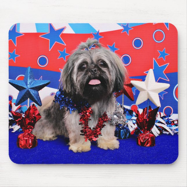 Mousepad 4 de julho - Shih Tzu - Stella (Frente)