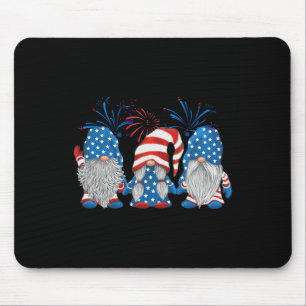 Mousepad 4 De Julho Três Gnomos Americanos Gnomo Independen