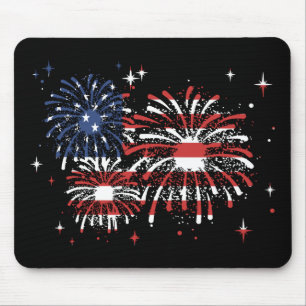 Mousepad 4 de julho USA Fireworks
