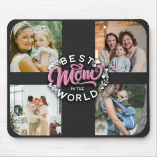 Mousepad 4 Dia de as mães de Memória da Família de Colagem