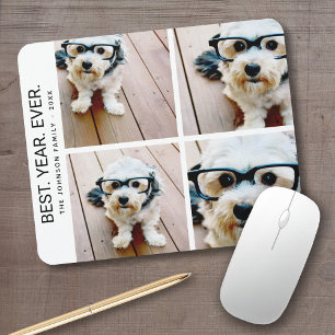 Mousepad 4 Mínimo de Colagem de Fotos - Melhor Ano De Todo