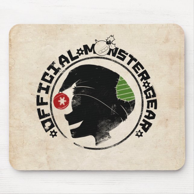 Mousepad 4 monstro pequenos - logotipo 2 do feriado de (Frente)