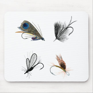 Mousepad 4 Moscas De Pesca Secas. Esportistas do Exterior